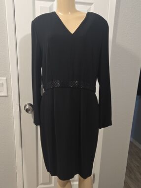 Linda Allard Ellen Tracy size 14 black dress